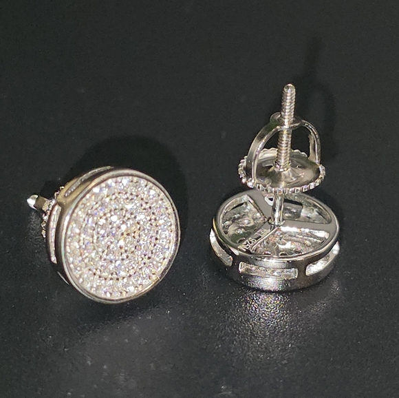 Jewelry - ✨ 0.39 CTW Moissanite Round Pavé Stud Earrings | S925 Silver | VVS D Color ✨